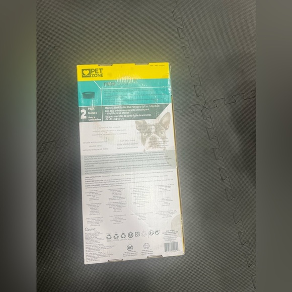 Dog Food Bowl Hygienic Stainless Steel Non-Skid Base Pet Zone (2 Pack) - NEW - Picture 3 of 6